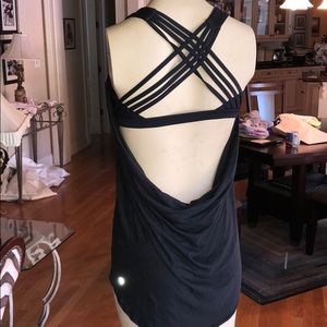 Black Lululemon tank with low back